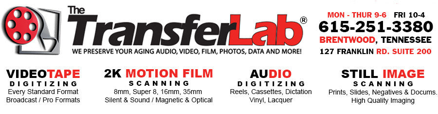 Videotape to Digital or DVD, Slide Scanning, 8mm, 16mm Film